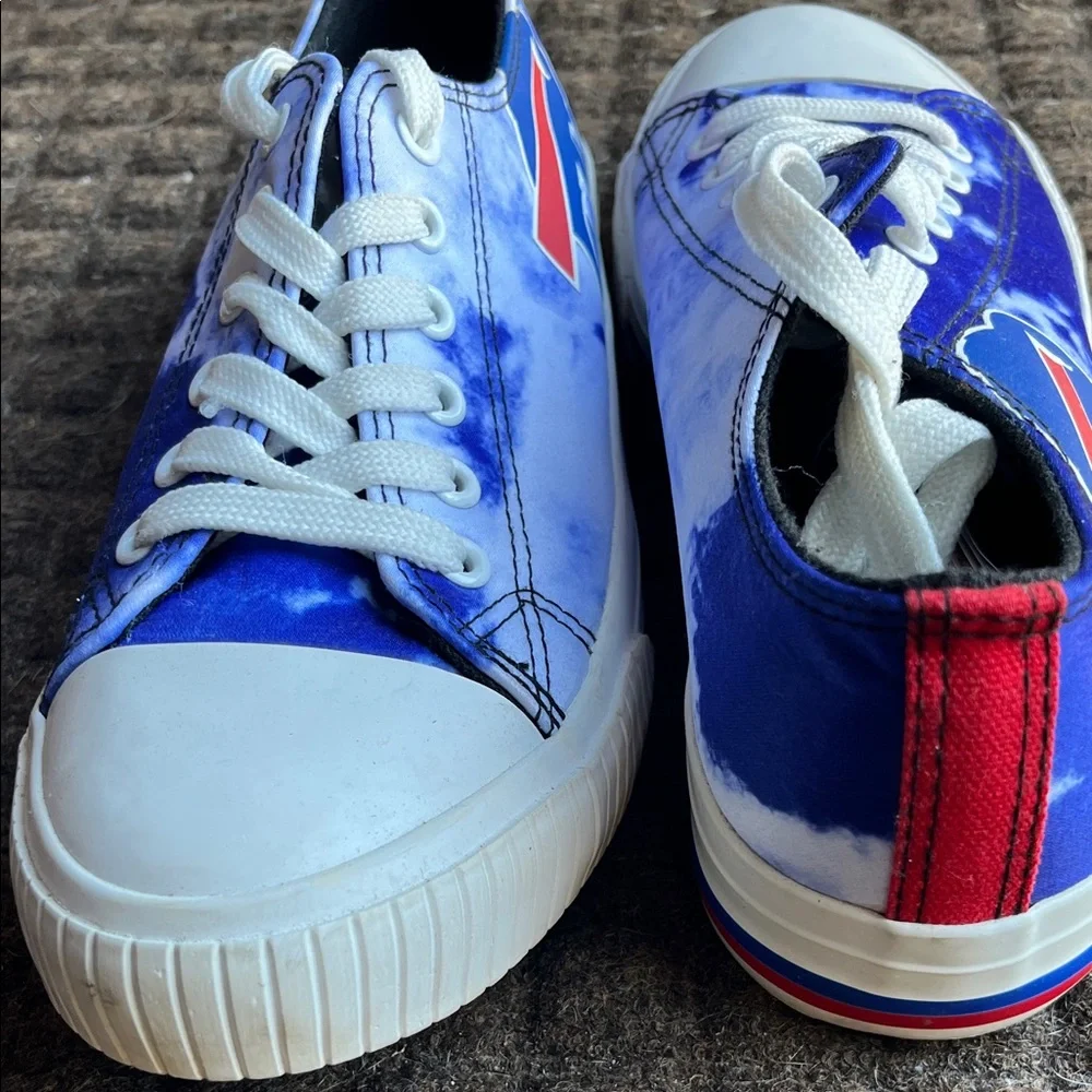Buffalo Bills Blue and White Low-Top Sneakers - Picture 3 of 5